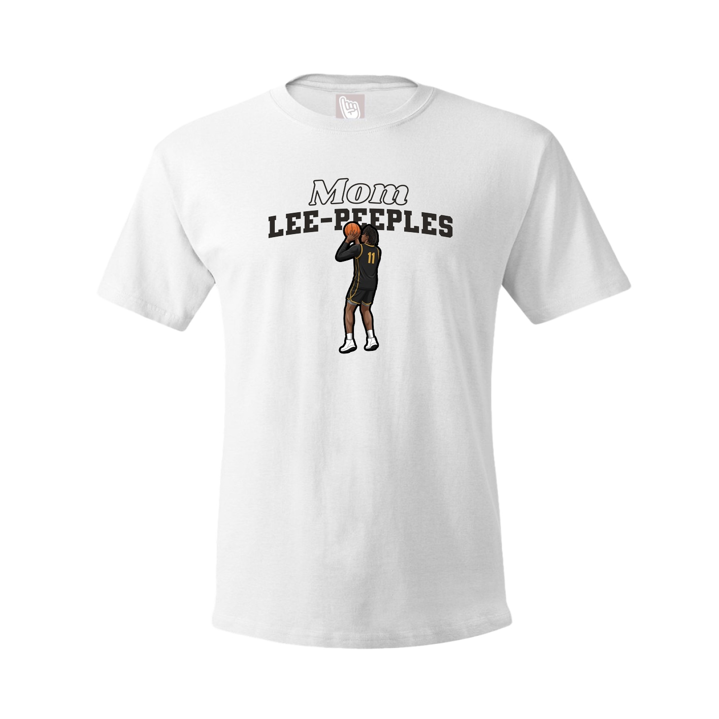 Youth Tee — Mothers Day Block in White