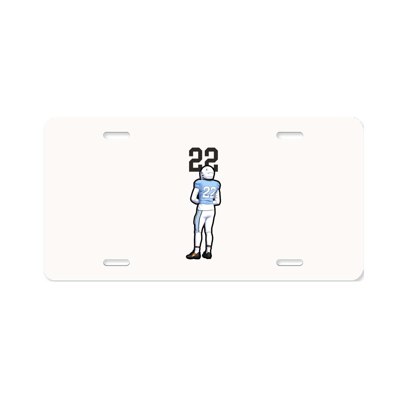 License Plate — Number Top in Classic