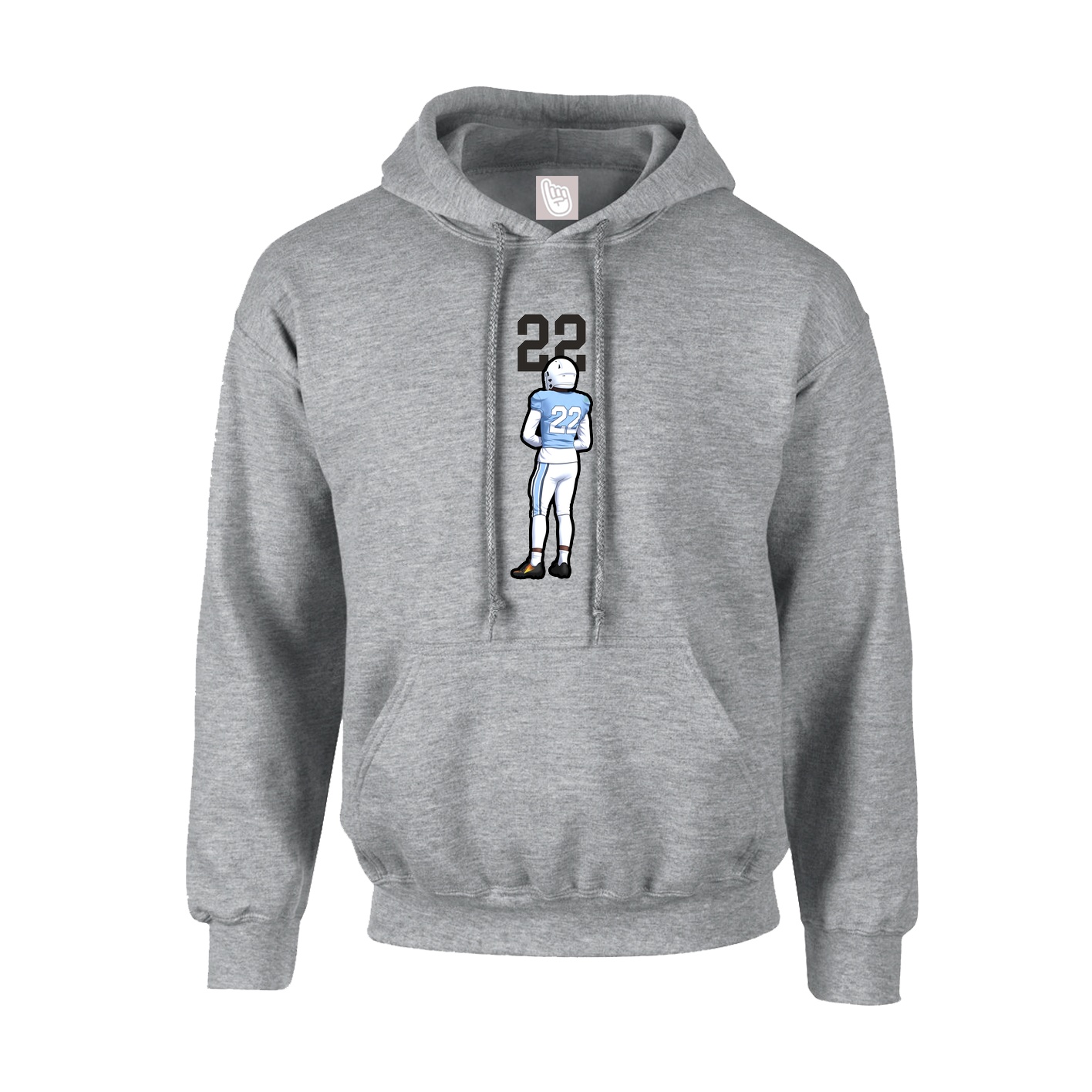 Youth Hoodie — Number Top in Grey