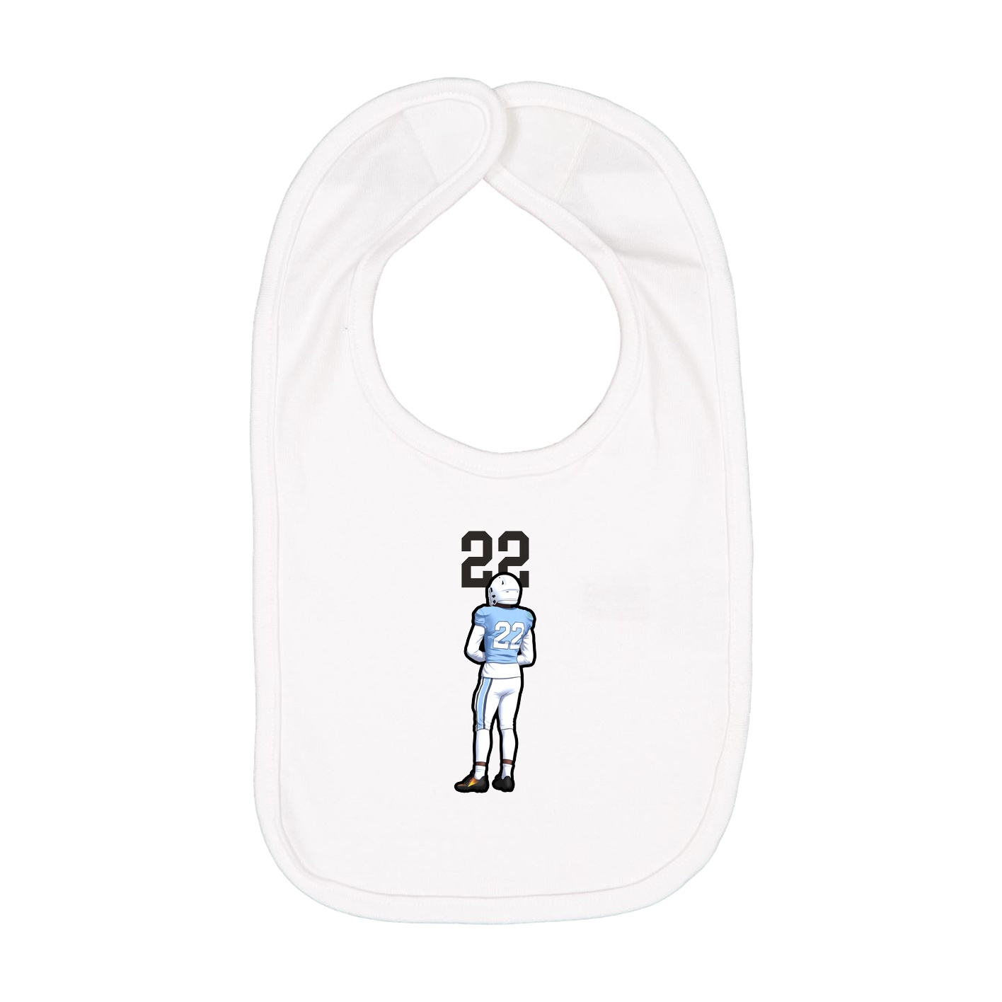 Infant Bib — Number Top in White