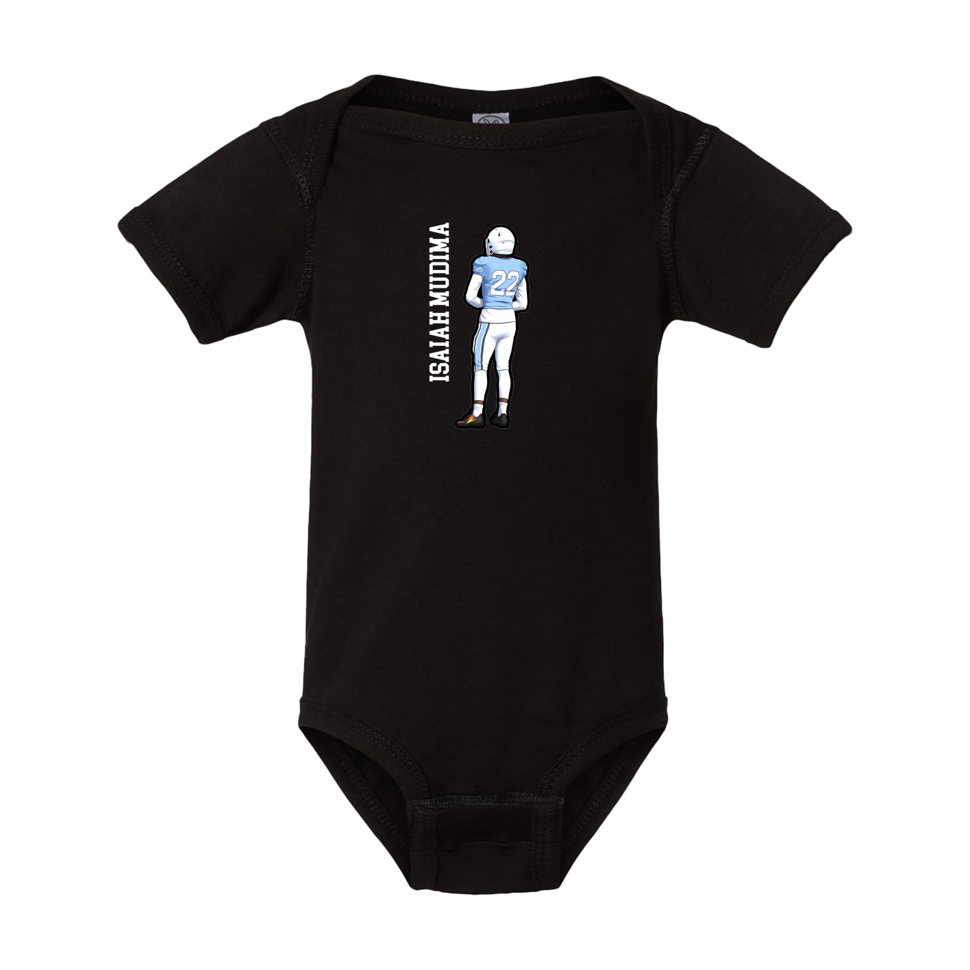 Baby Onesie — Name Vertical in Black