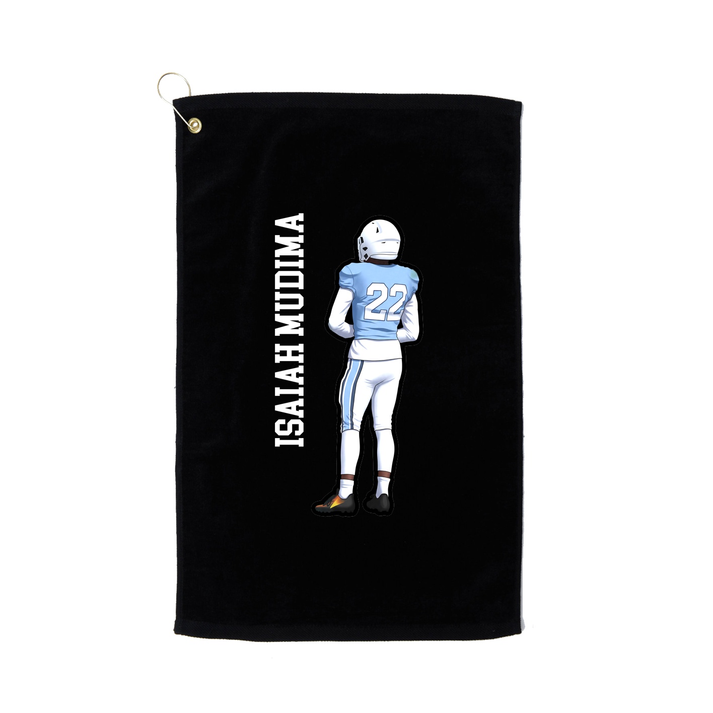 Golf Towel — Name Vertical in Black