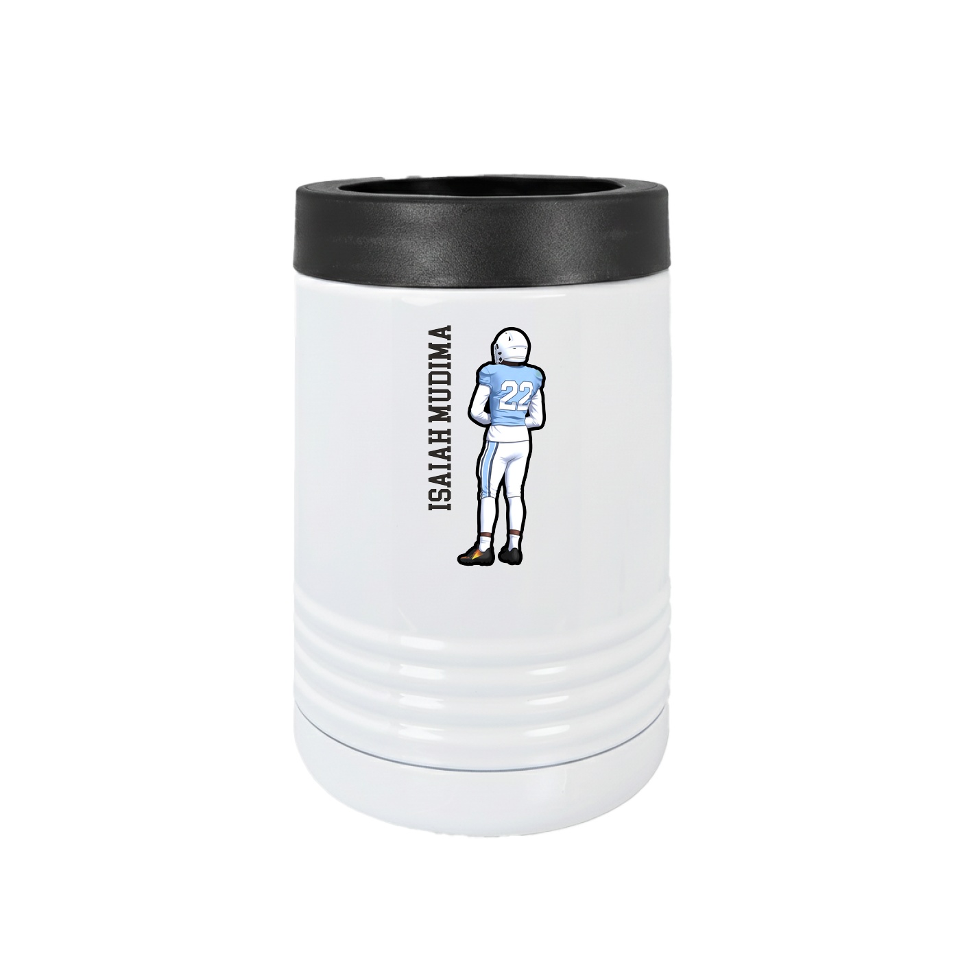 Beverage Holder — Name Vertical in White