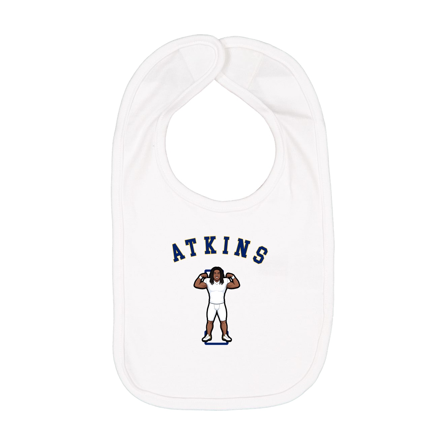 Infant Bib — Shirsey Arch in White