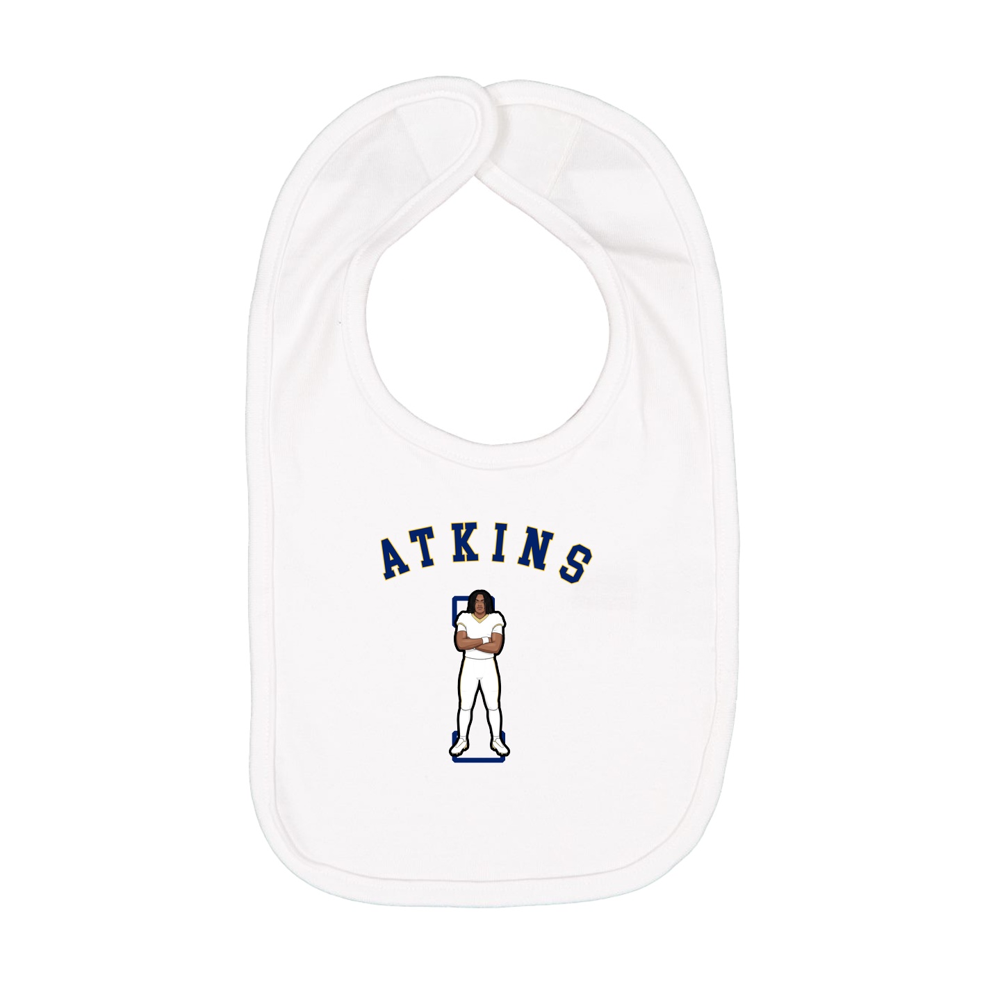 Infant Bib — Shirsey Arch in White