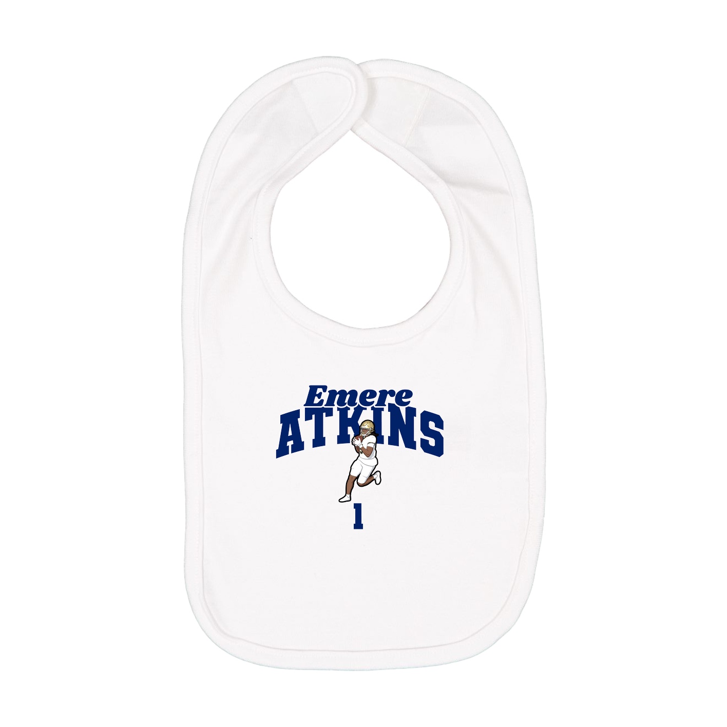 Infant Bib — Signature Arch in White