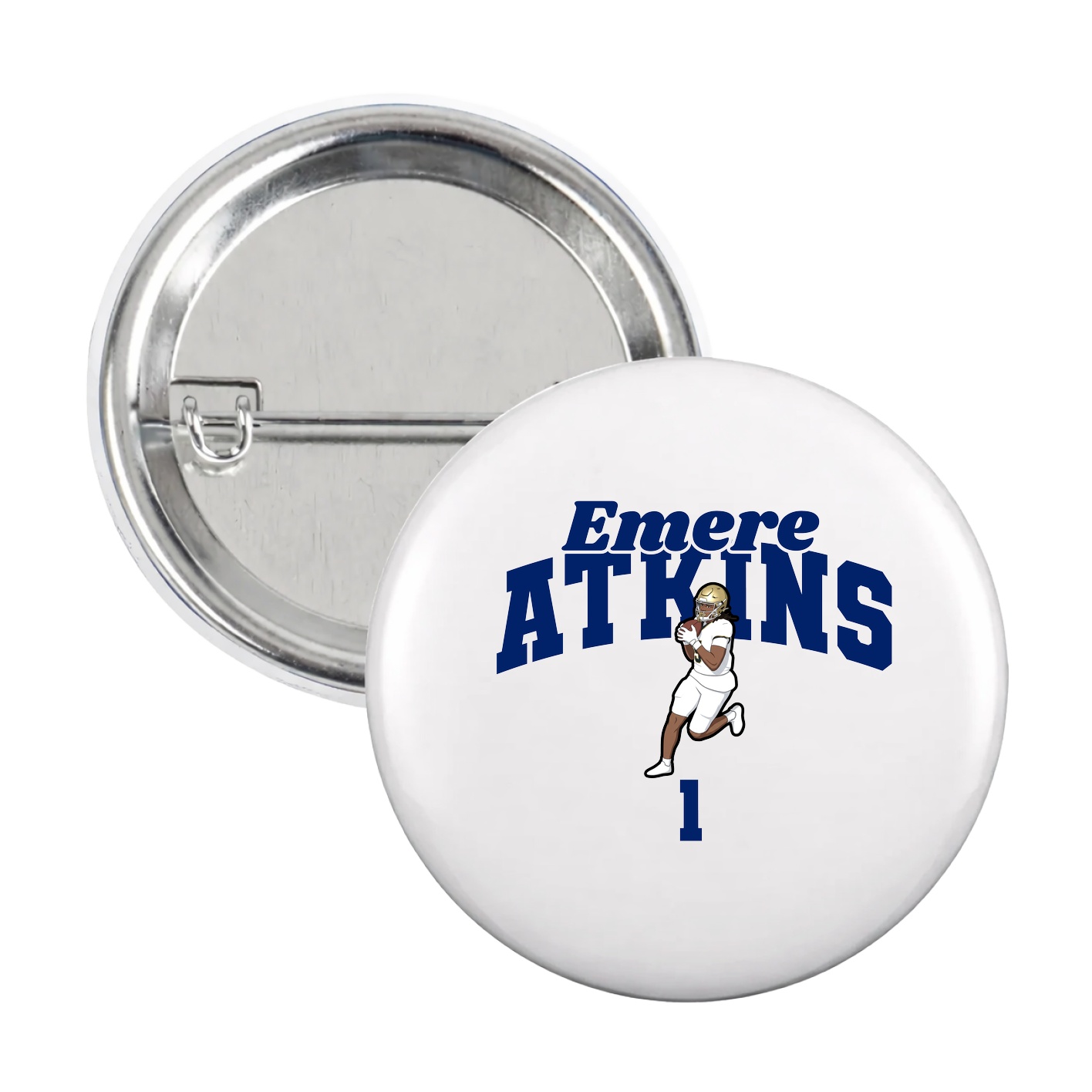 Game Day Button — Signature Arch in White