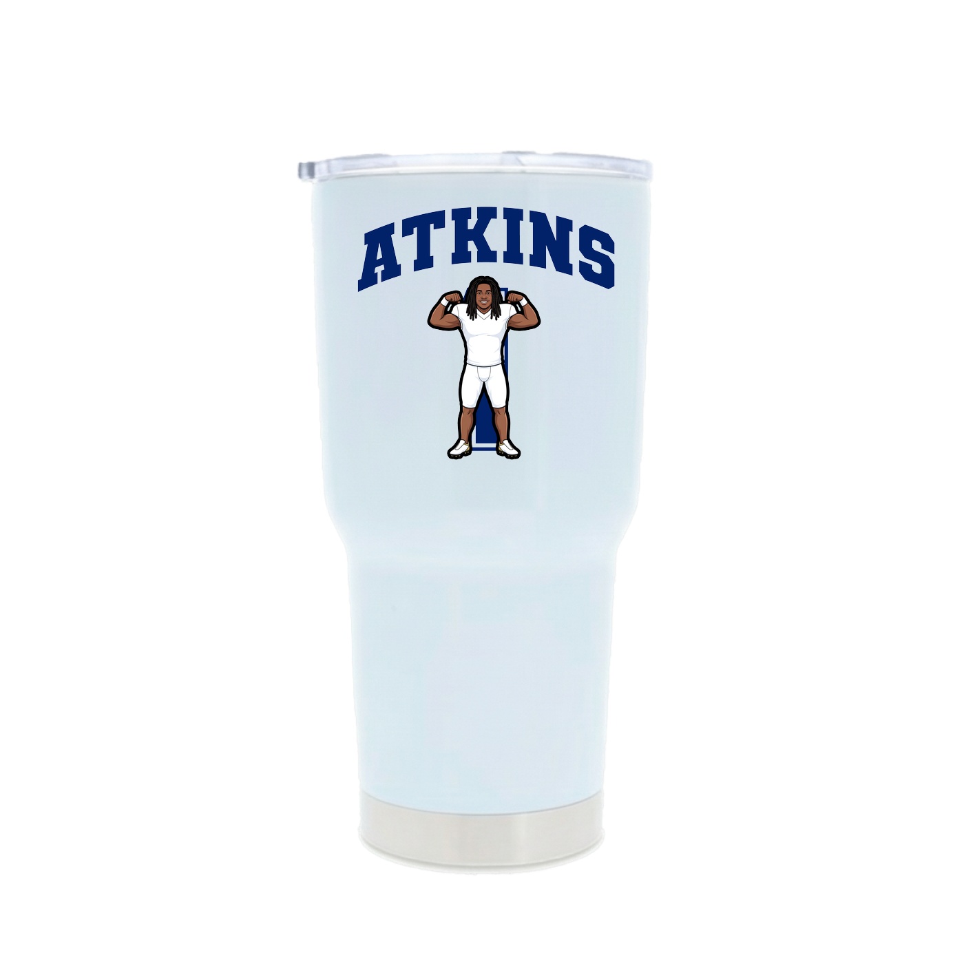 30oz Stainless Steel Tumbler — Number in White