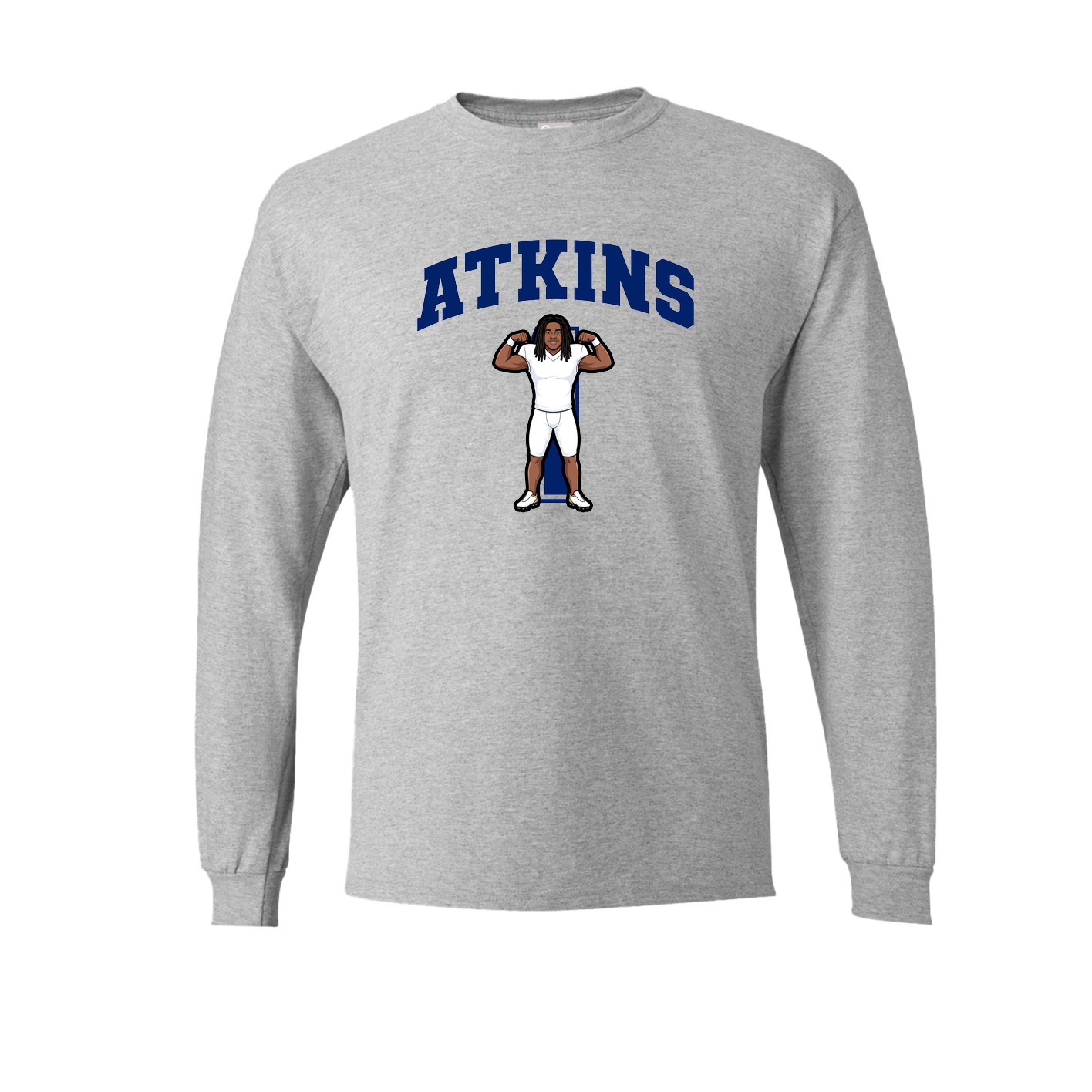 Long Sleeve Tee — Number in Grey