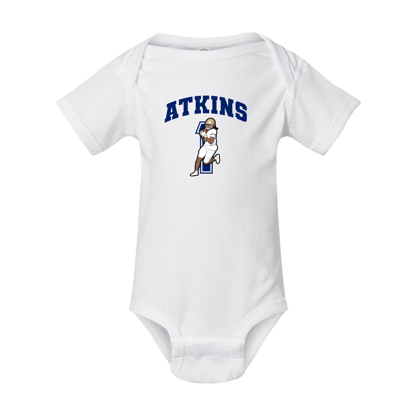 Baby Onesie — Number in White