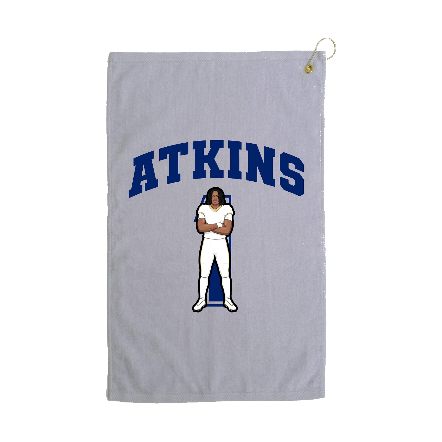 Golf Towel — Number in Grey