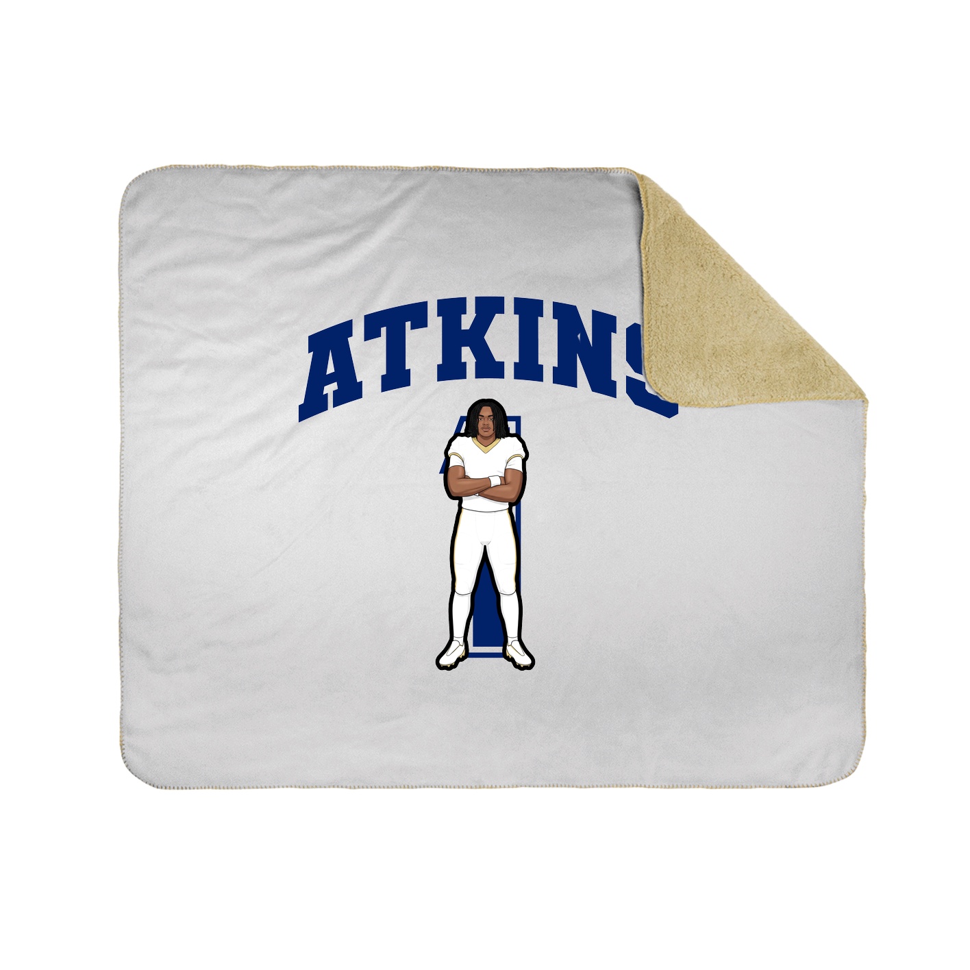 Throw Blanket — Number in White