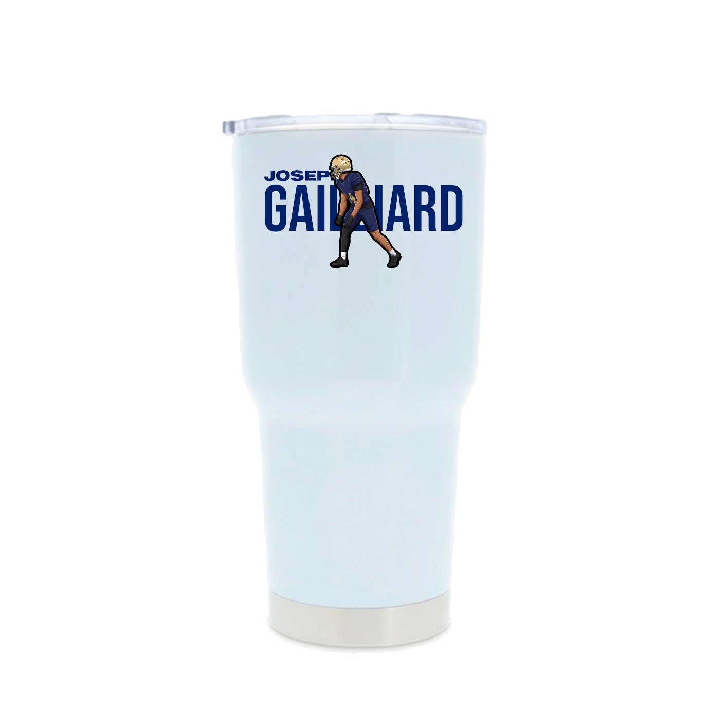 30oz Stainless Steel Tumbler — Player Name in White