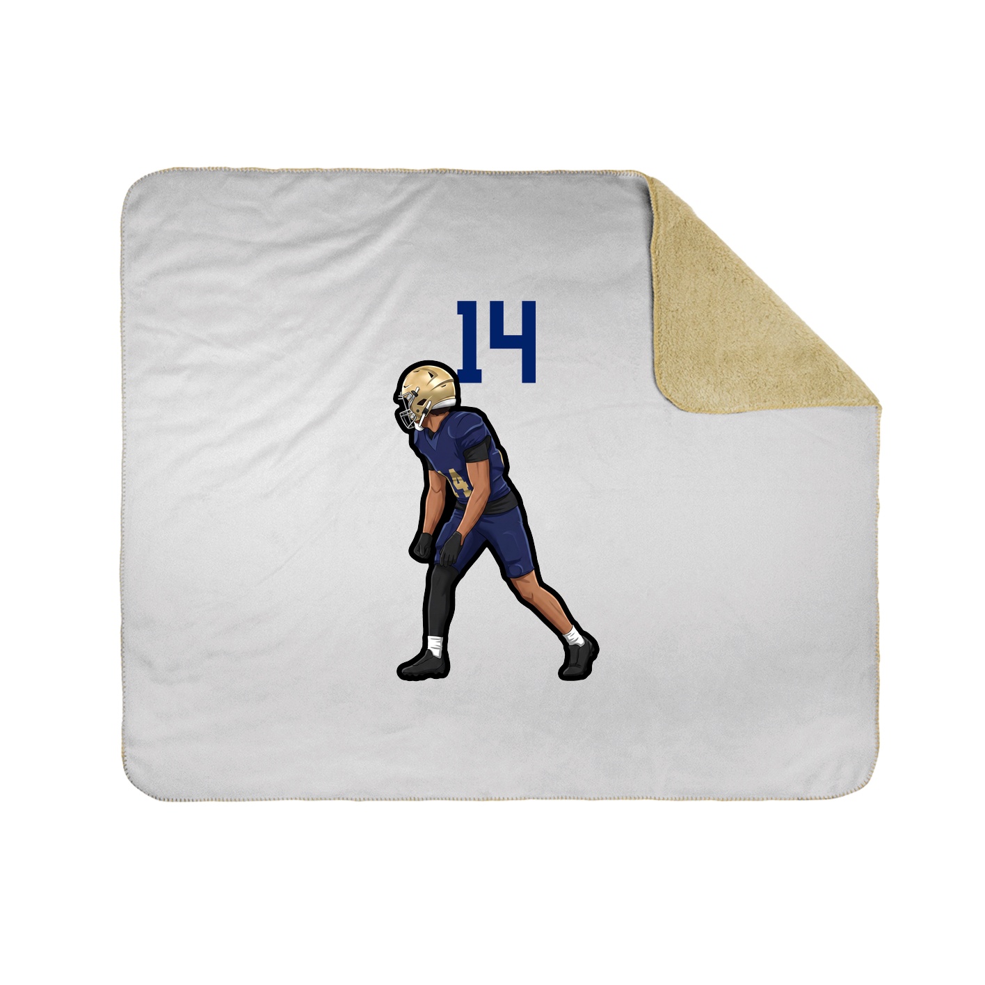 Throw Blanket — Number Top in White