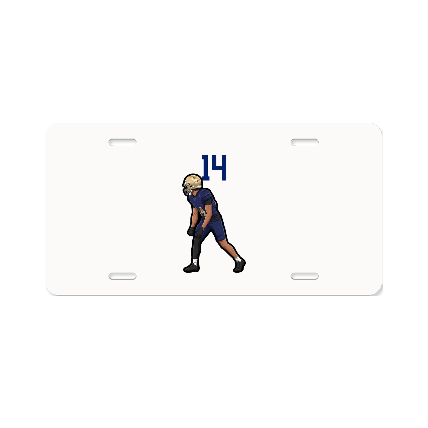 License Plate — Number Top in Classic