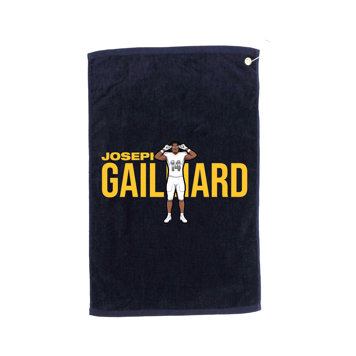 Golf Towel — Player Name in Navy