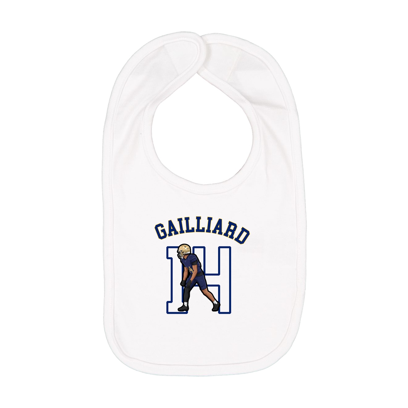 Infant Bib — Shirsey Arch in White