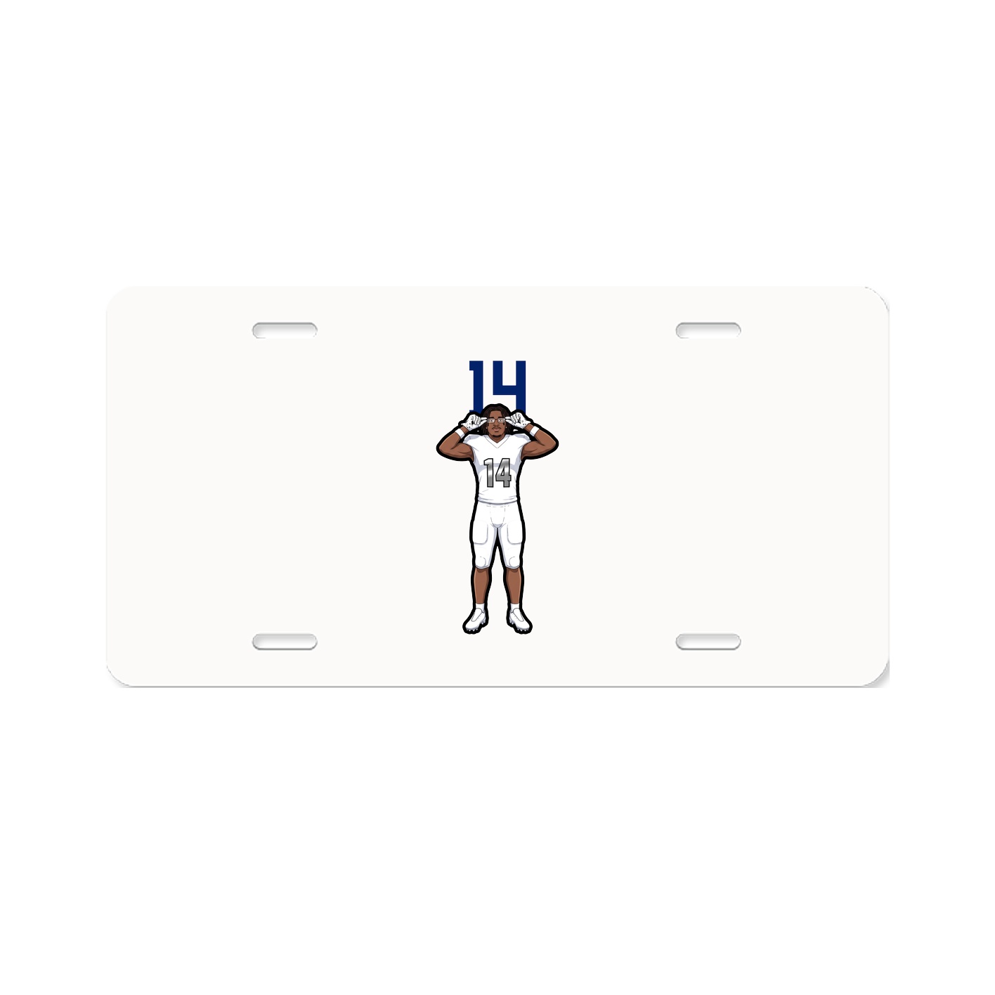 License Plate — Number Top in Classic