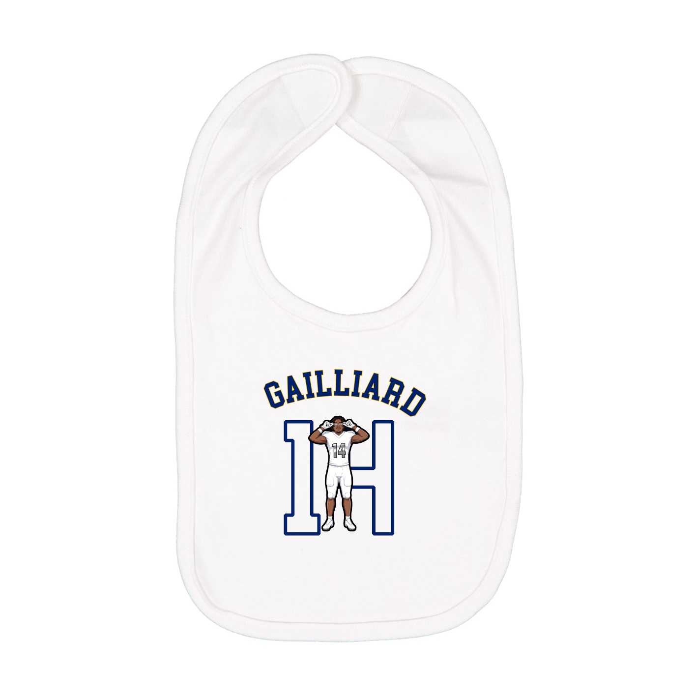 Infant Bib — Shirsey Arch in White