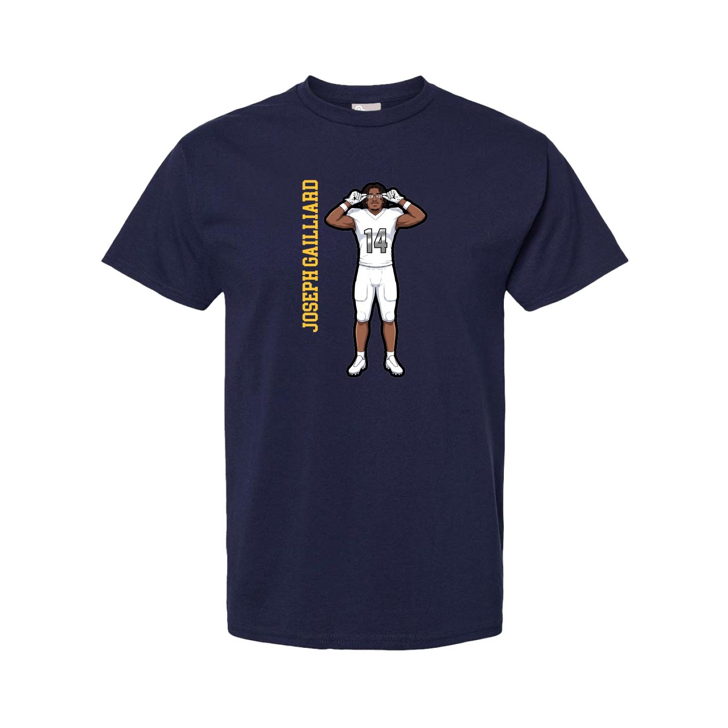 Youth Tee — Name Vertical in Navy