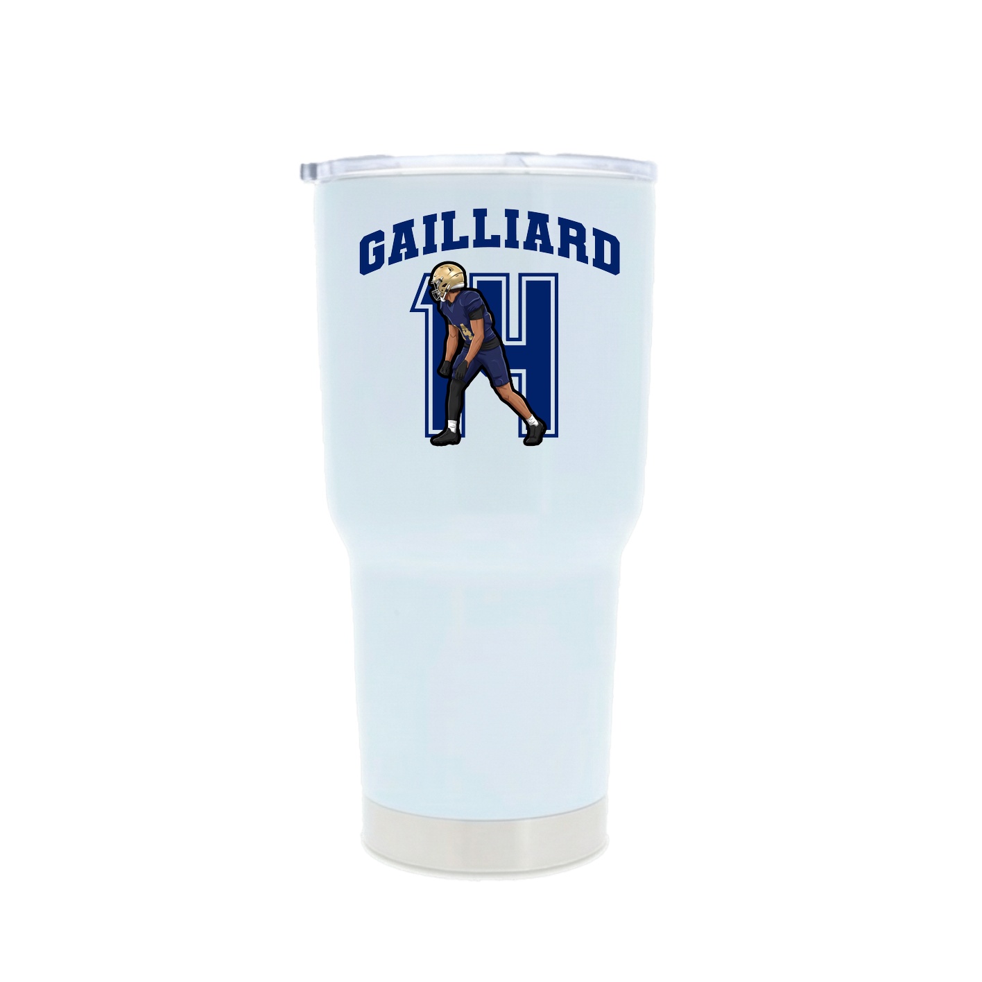 30oz Stainless Steel Tumbler — Number in White