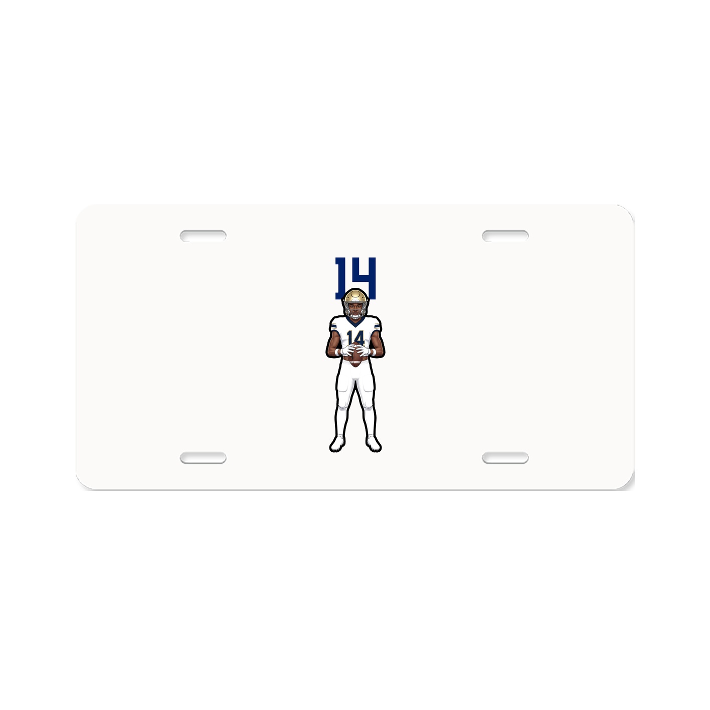 License Plate — Number Top in Classic