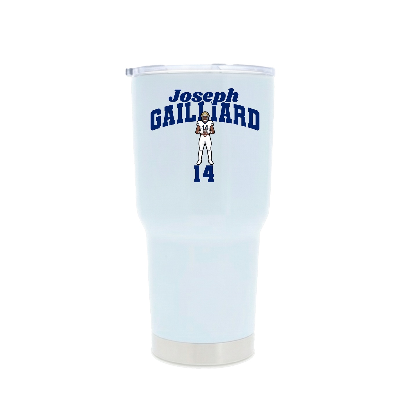 30oz Stainless Steel Tumbler — Signature Arch in White
