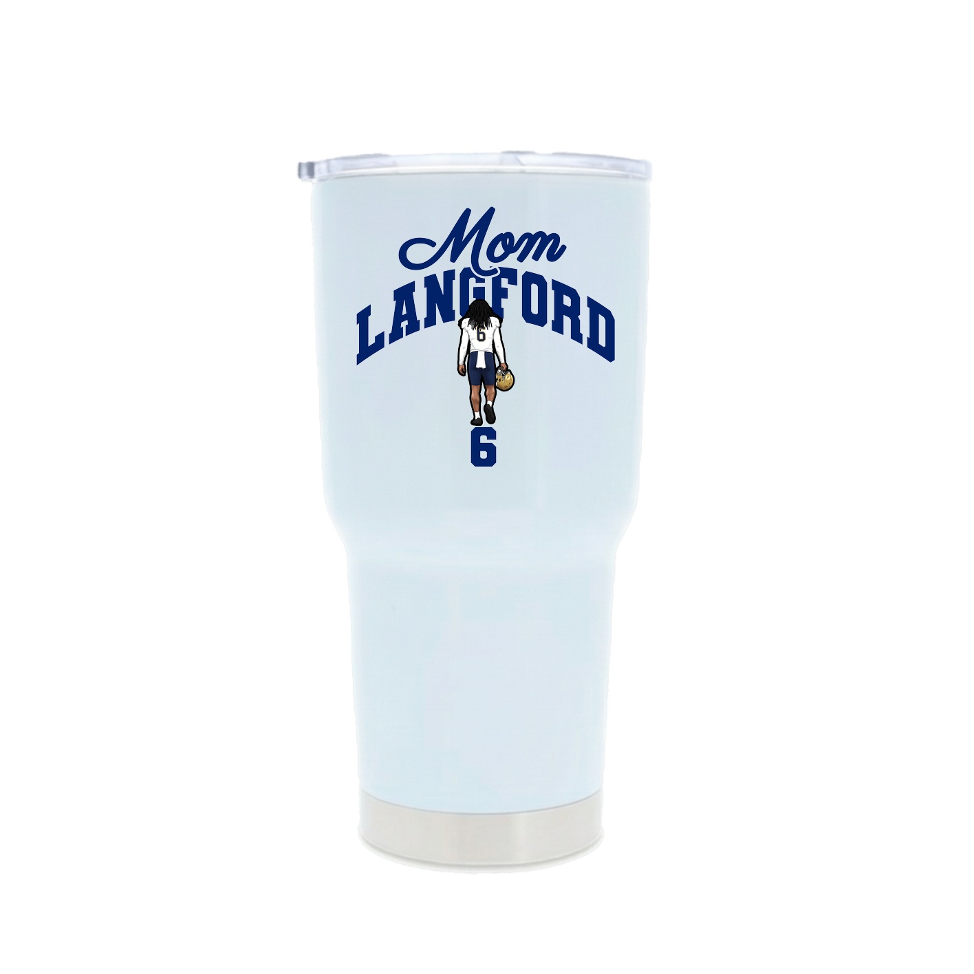 30oz Stainless Steel Tumbler — Mothers Day Arch in White