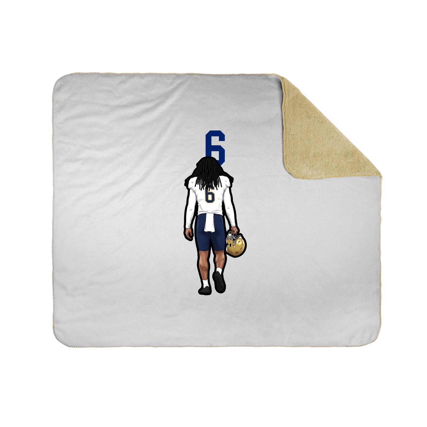 Throw Blanket — Number Top in White