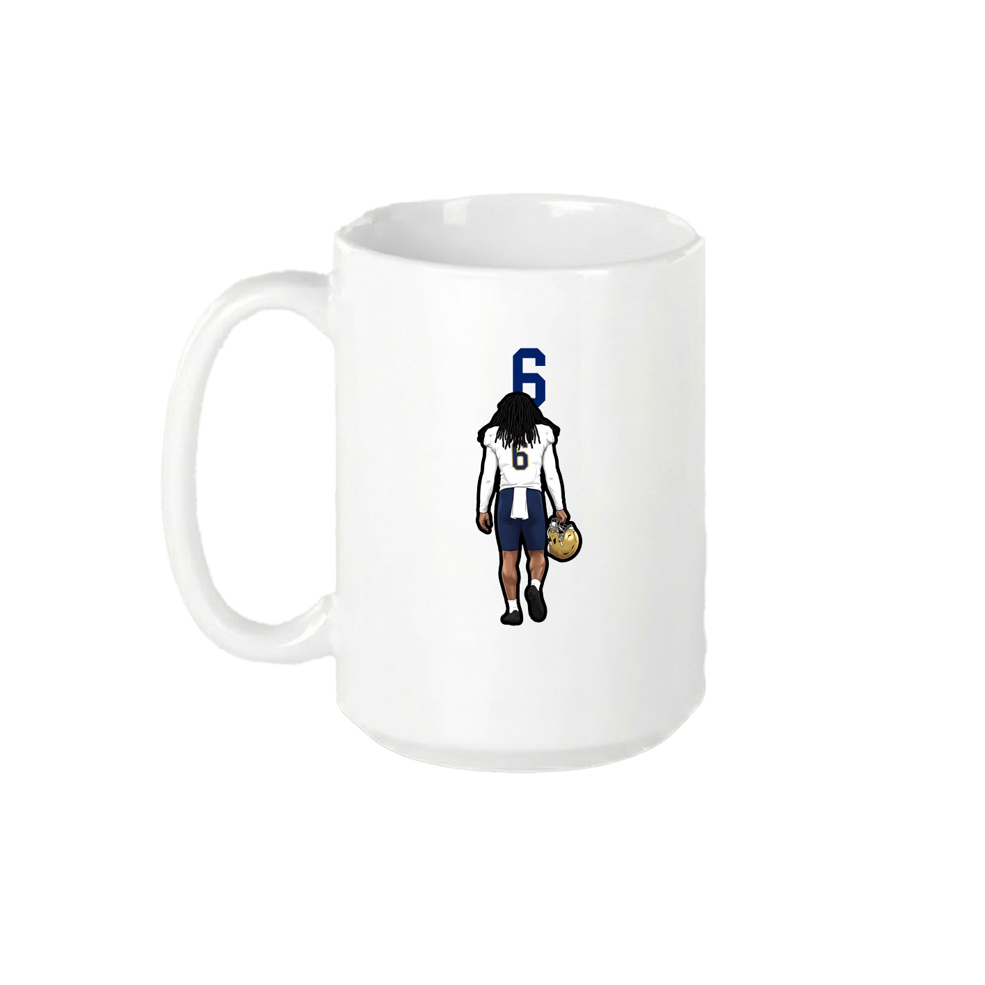 15oz Coffee Mug — Number Top in White