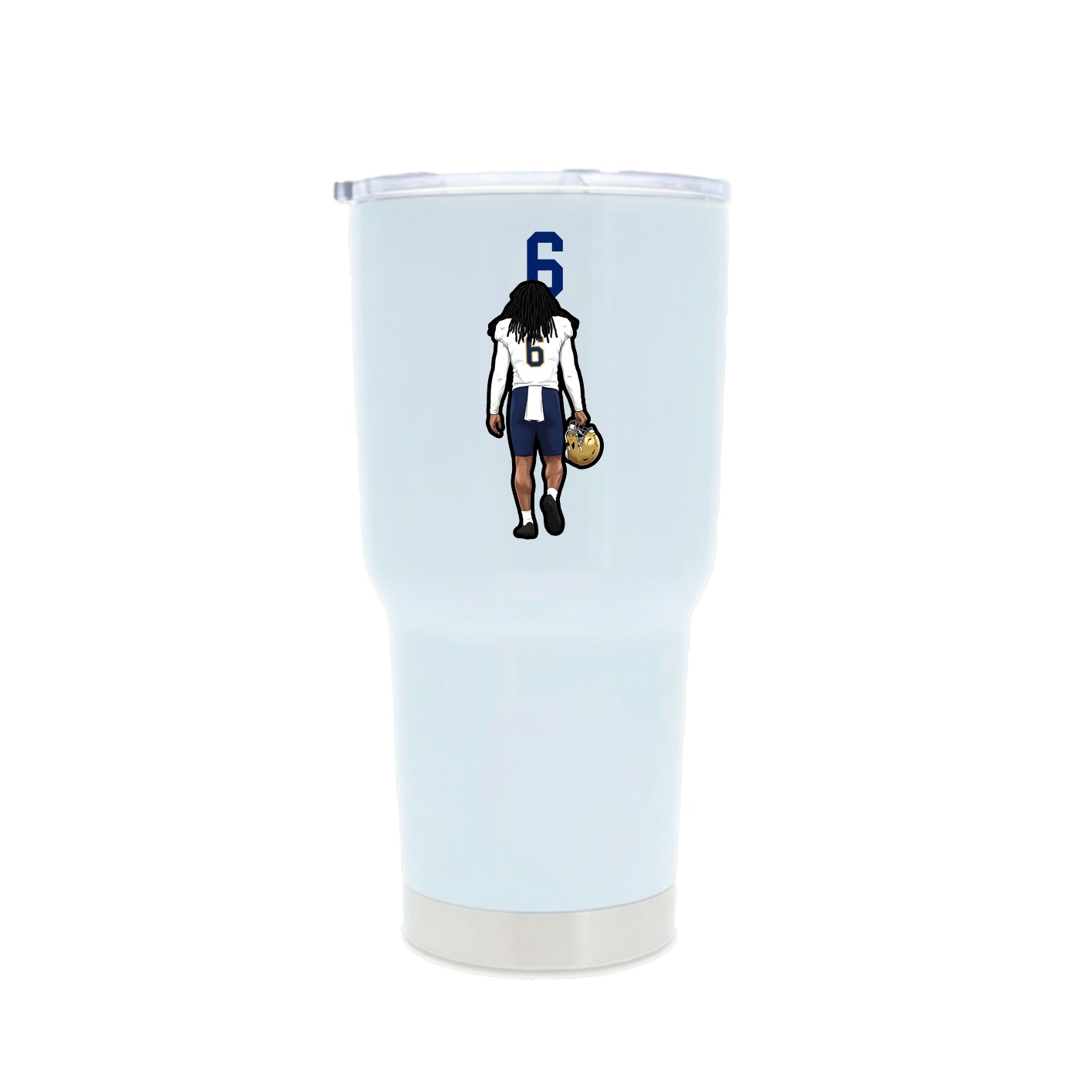 30oz Stainless Steel Tumbler — Number Top in White