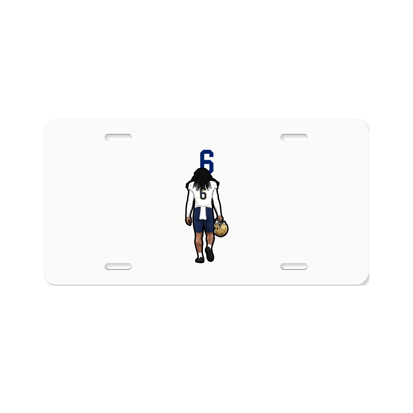 License Plate — Number Top in Classic