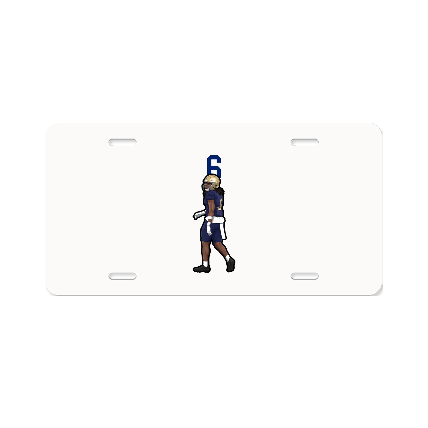 License Plate — Number Top in Classic