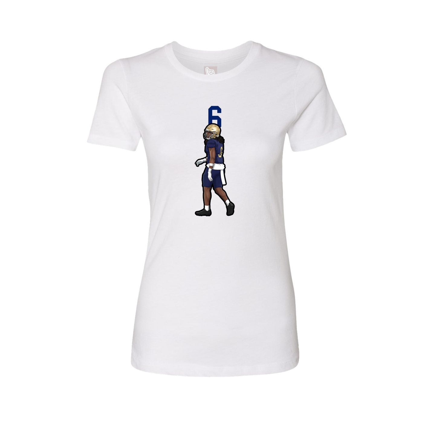 Fitted Women's Tee — Number Top in White