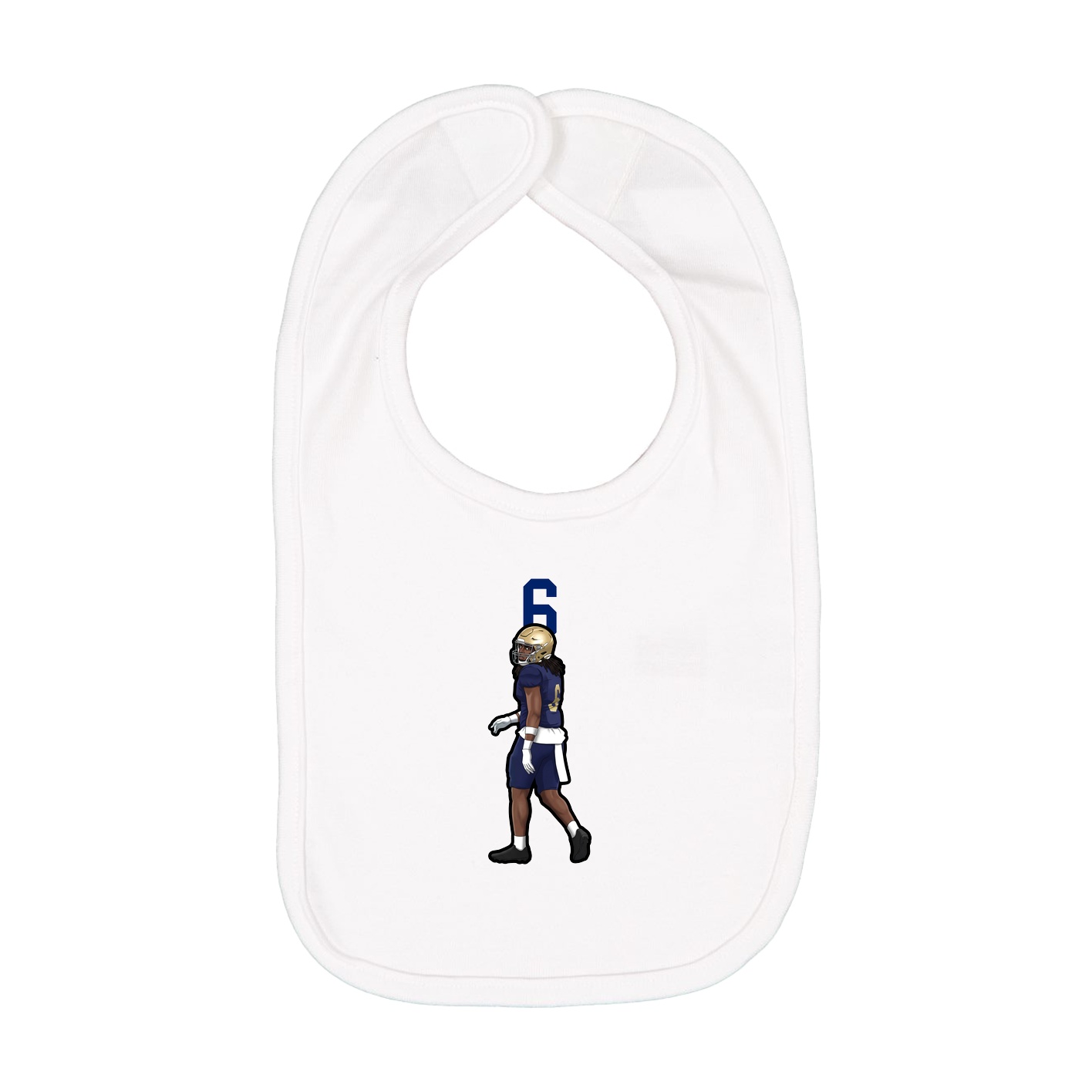 Infant Bib — Number Top in White