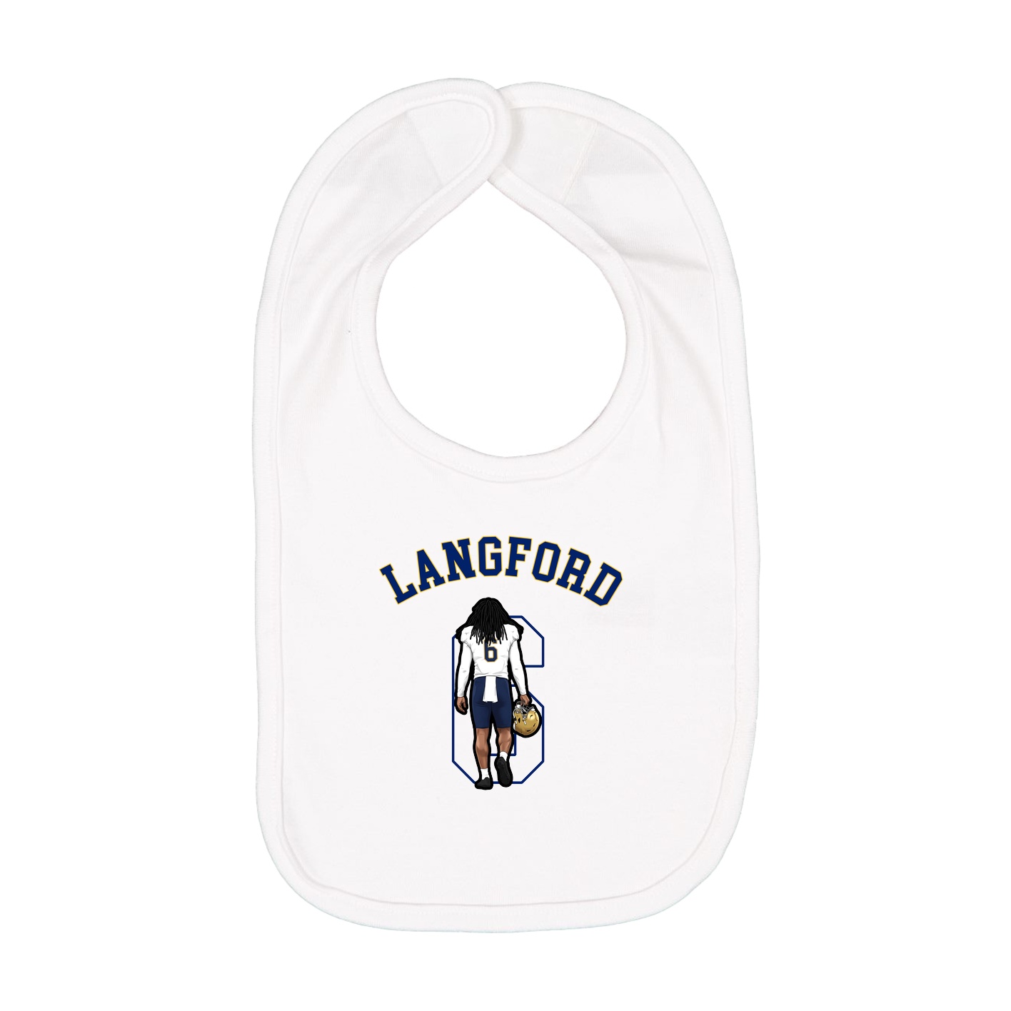 Infant Bib — Shirsey Arch in White