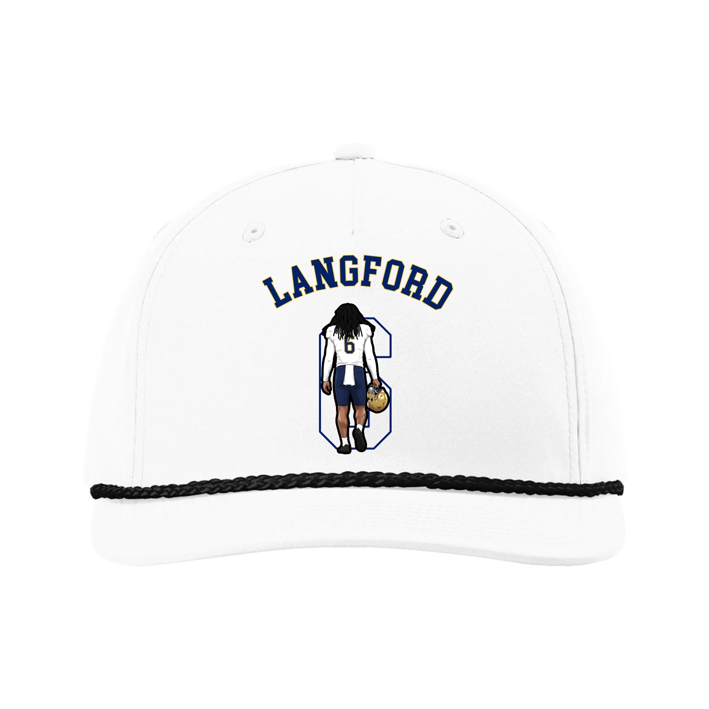 Five-Panel Classic Rope Cap — Shirsey Arch in White