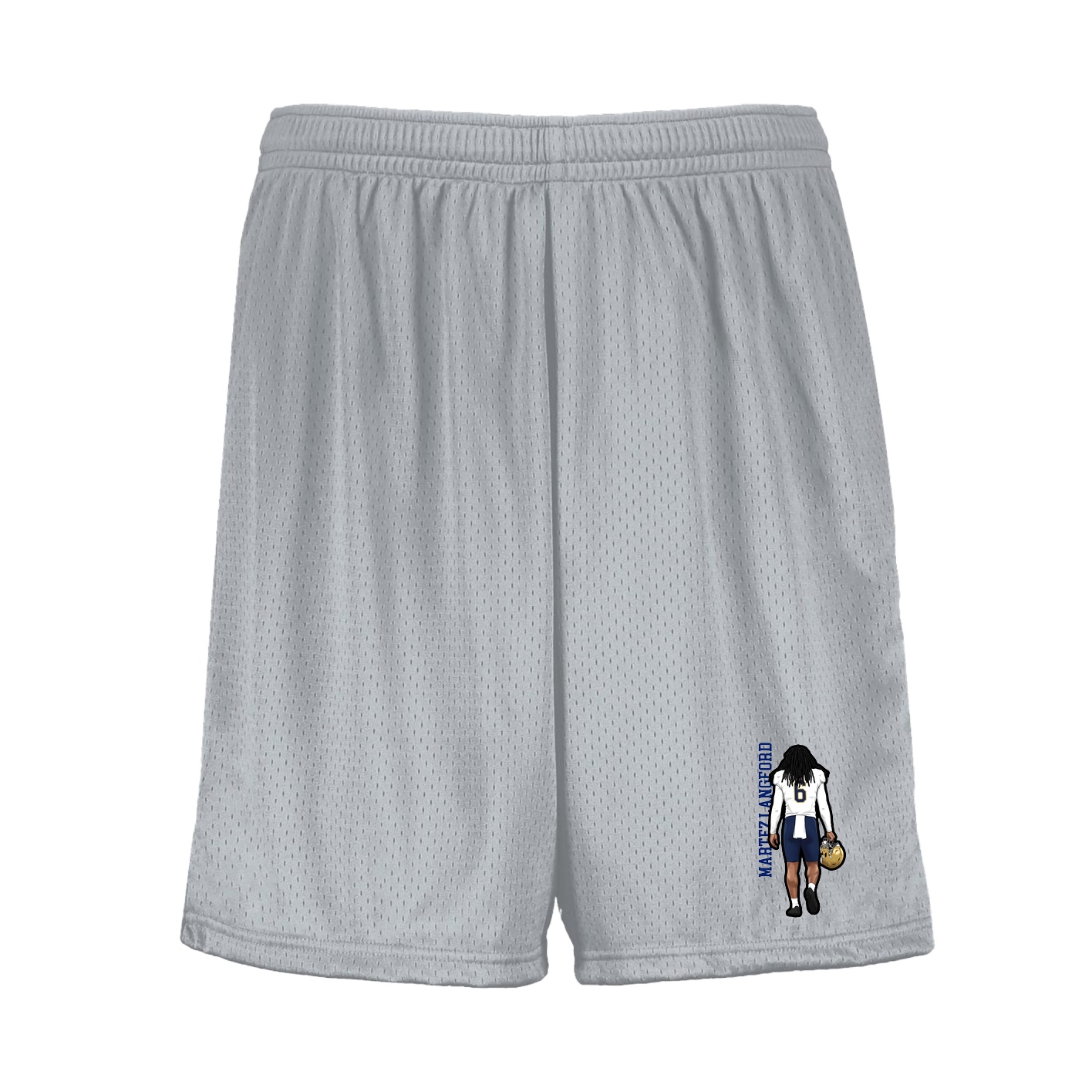 Shorts — Name Vertical in Silver