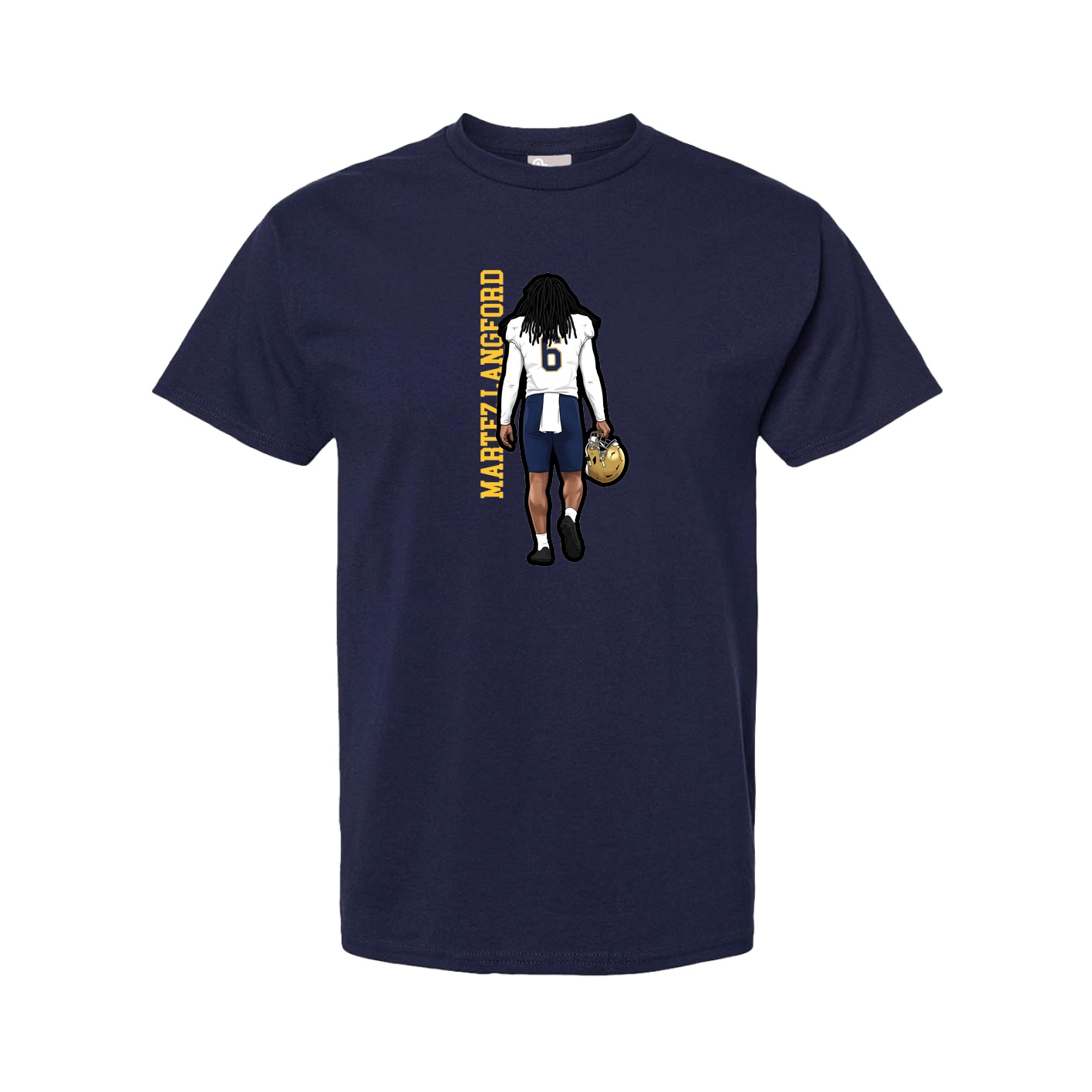 Youth Tee — Name Vertical in Navy