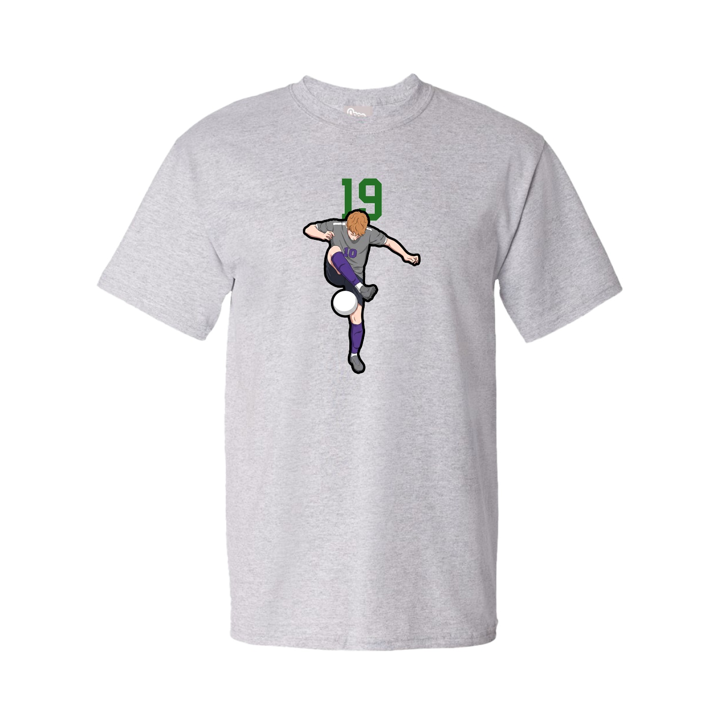 Youth Tee — Number Top in Grey