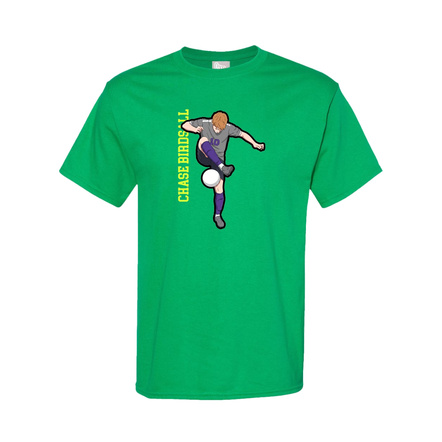Tee — Name Vertical in Green