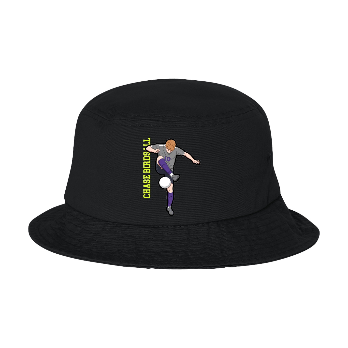Bucket Cap — Name Vertical in Black