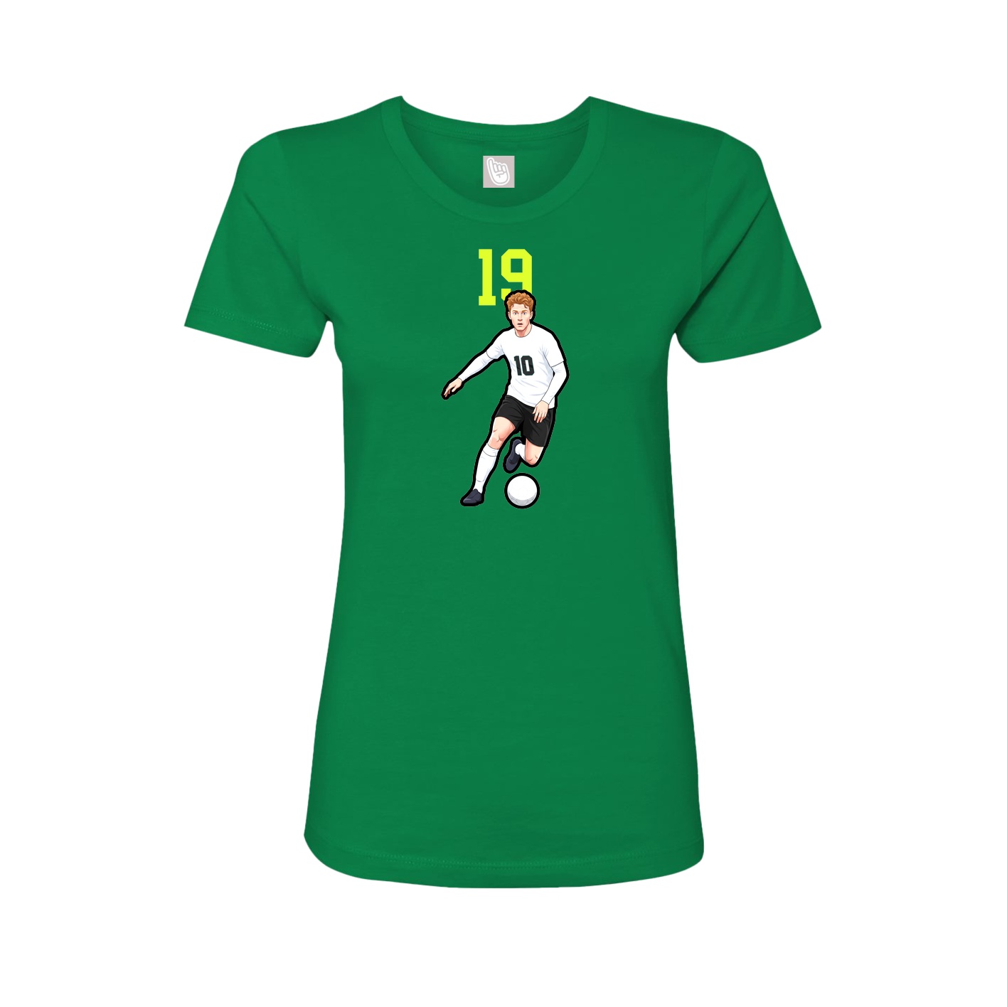 Womens Tee — Number Top in Green
