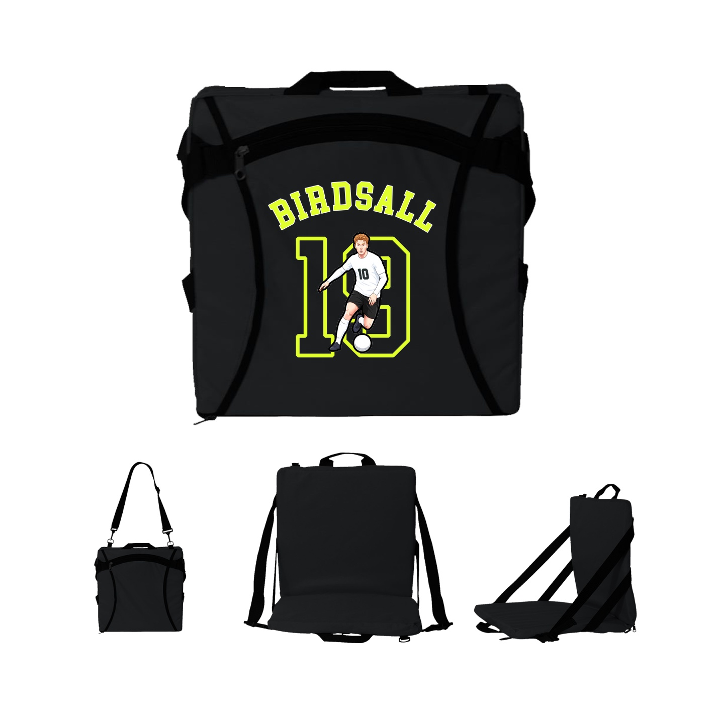 Folding Stadium Seat — Shirsey Arch in Black