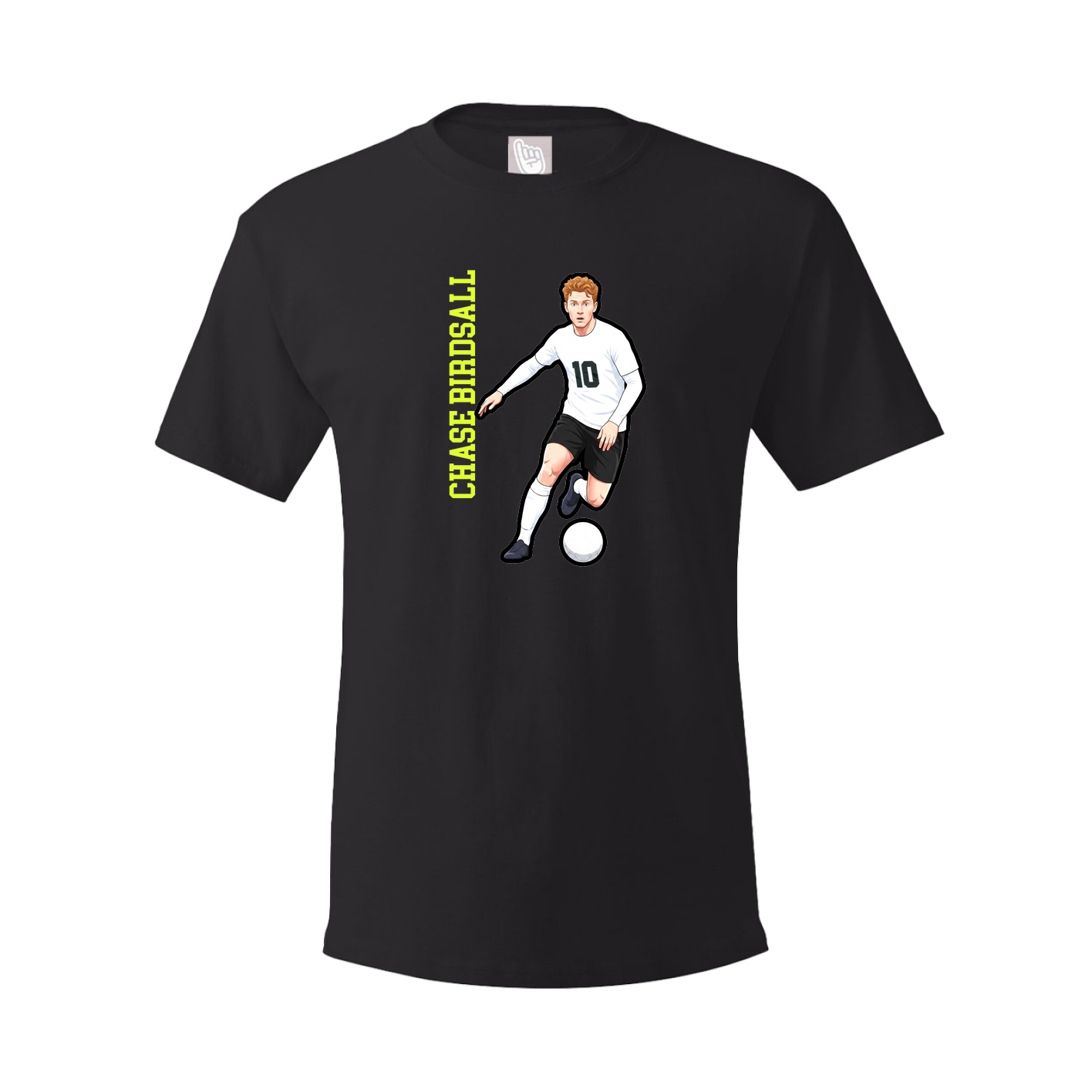 Youth Tee — Name Vertical in Black