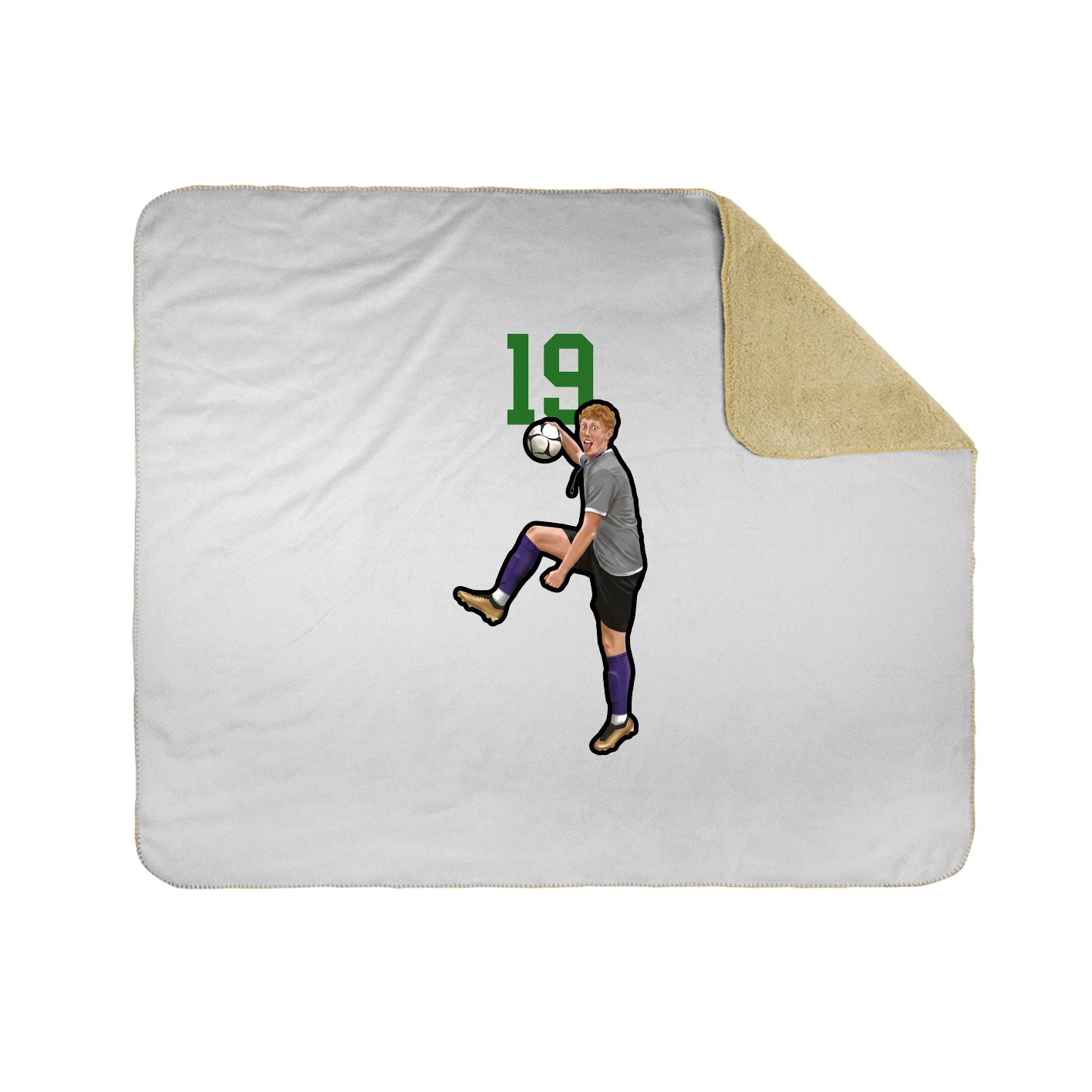 Throw Blanket — Number Top in White