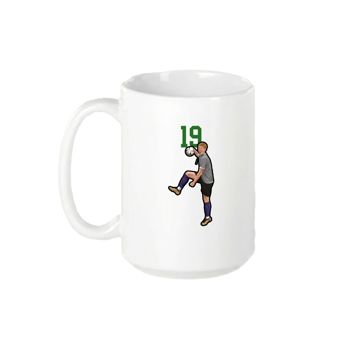 15oz Coffee Mug — Number Top in White