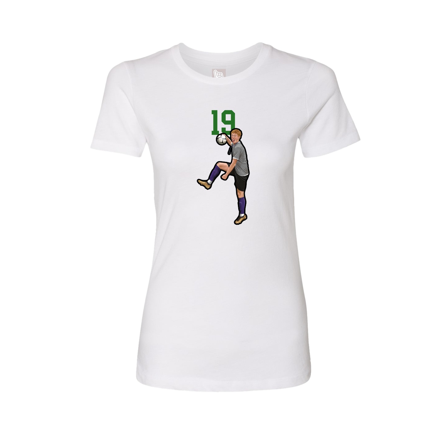 Womens Tee — Number Top in White