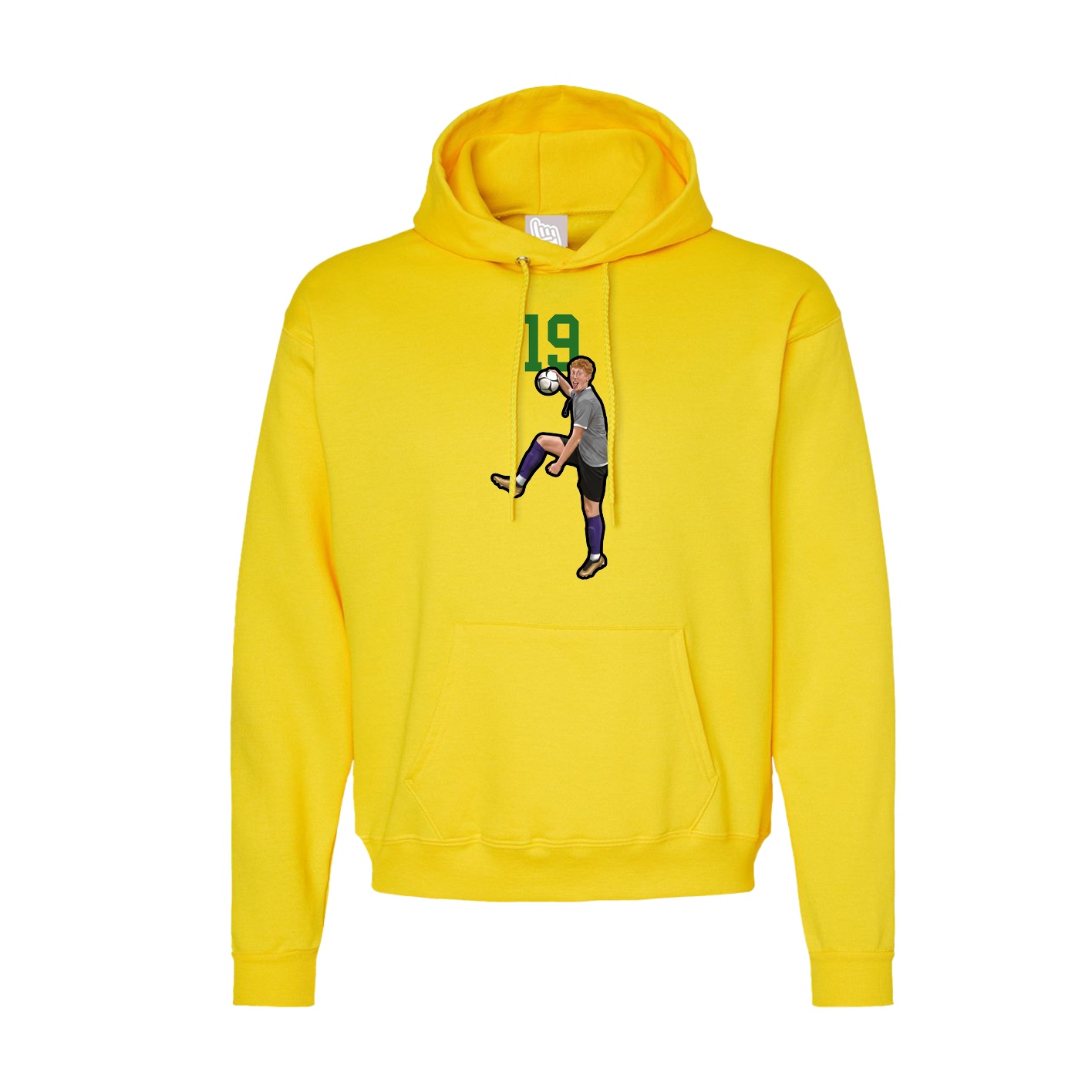 Hoodie — Number Top in Yellow
