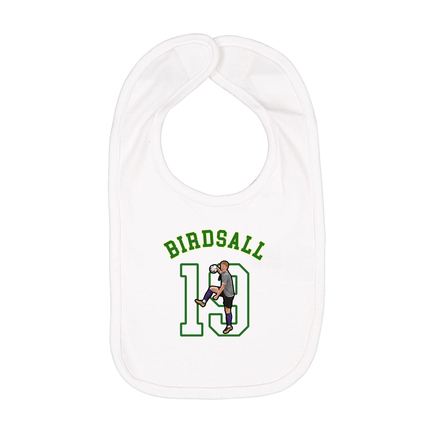 Infant Bib — Shirsey Arch in White